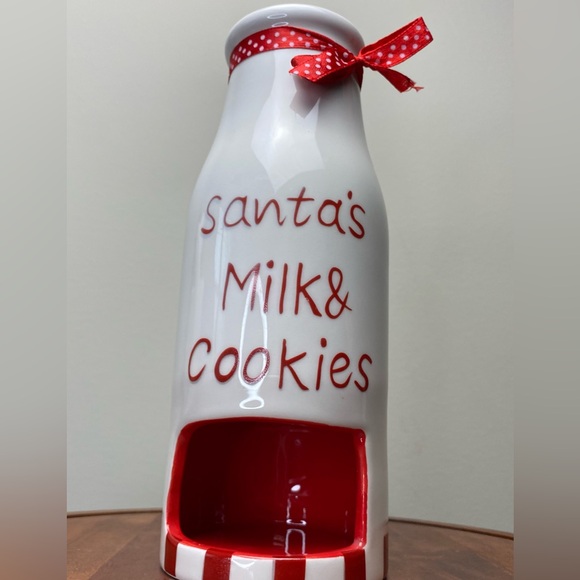 Vintage Santa’s Milk & Cookies Bottle with Cookie Holder - Picture 6 of 10
